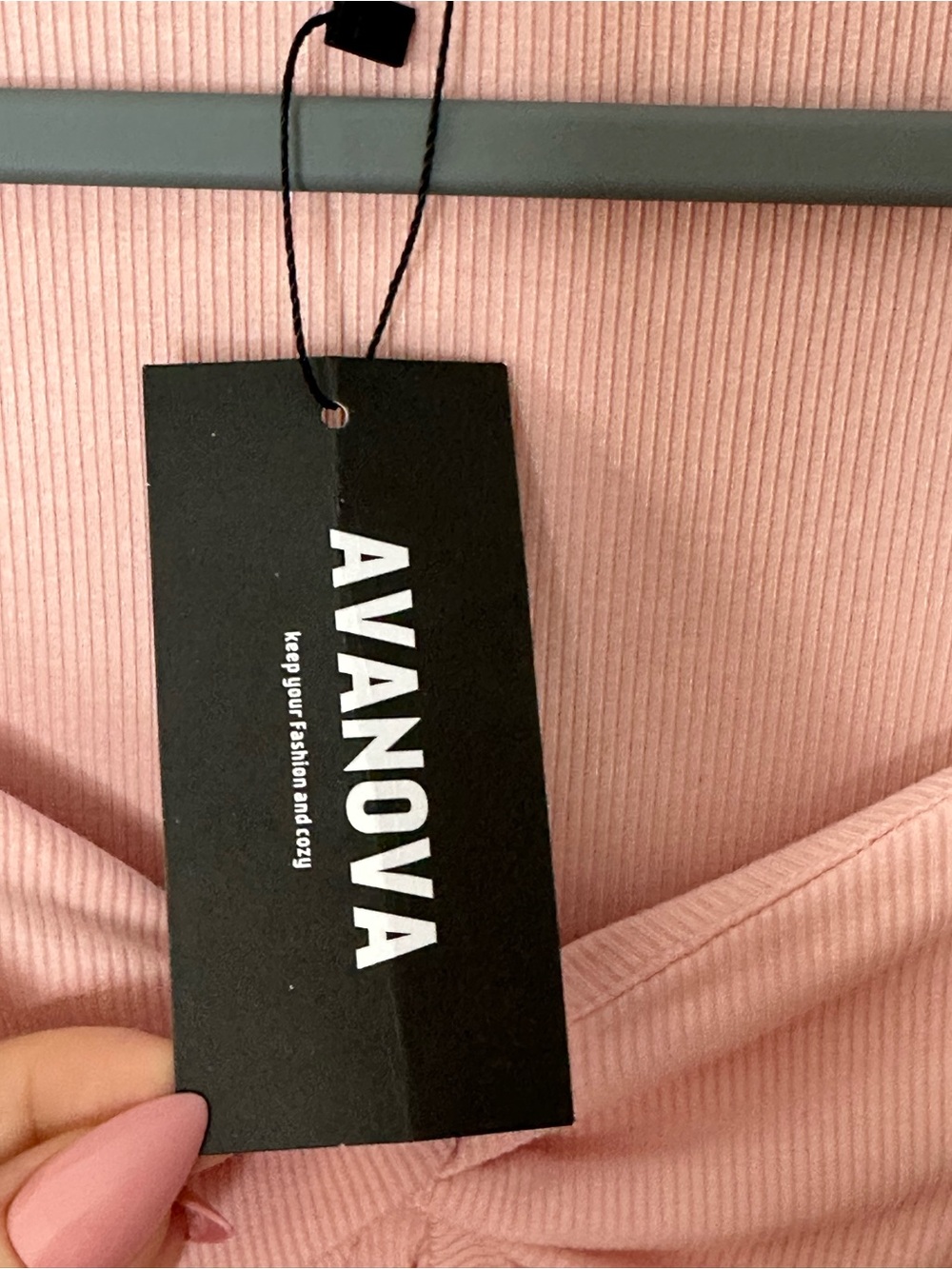 AVANOVA Twist-Front Long Sleeve Top in Blush Pink - Picture 3 of 5